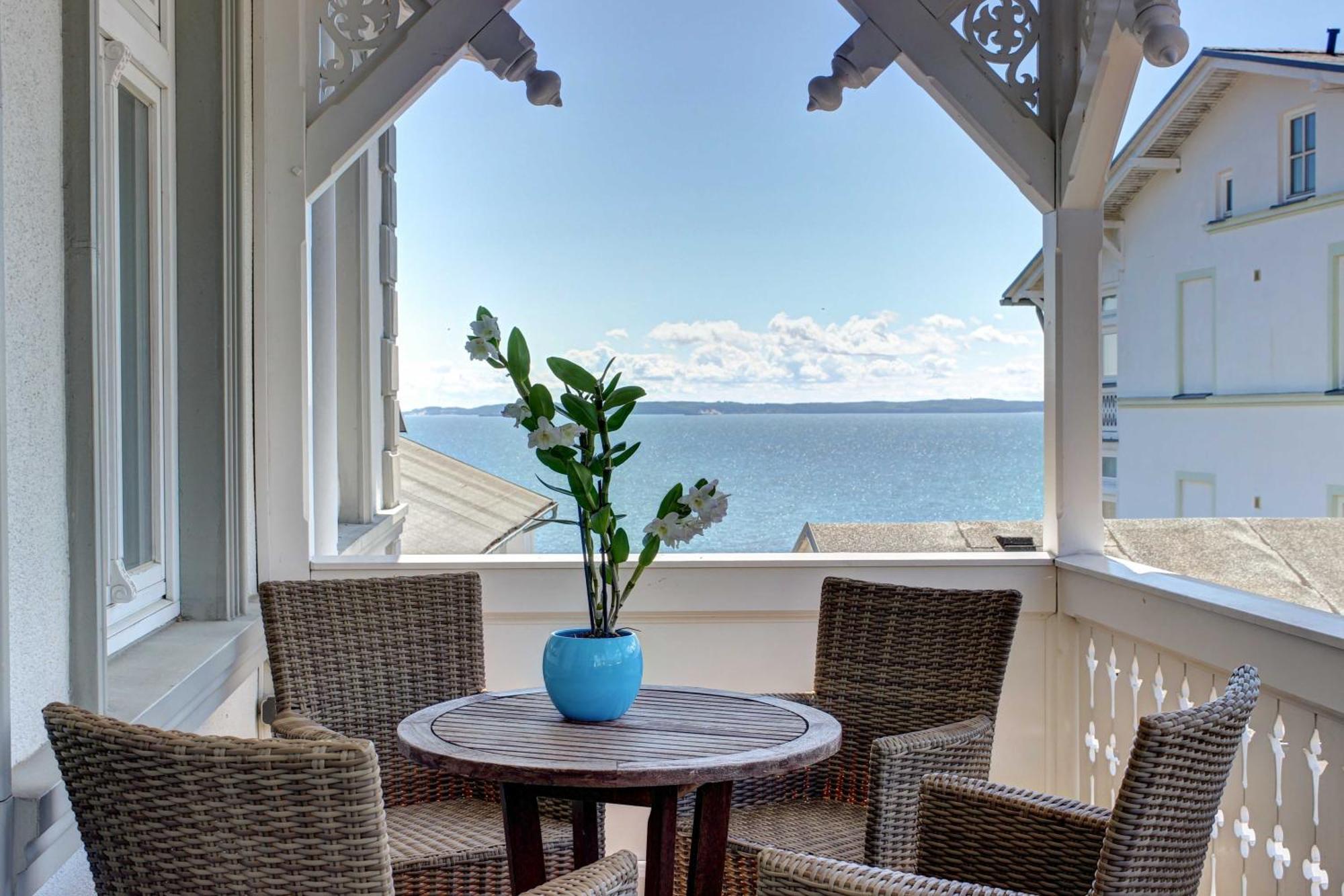 Villa Fernsicht - Wohnung Nr 1 - Mit Meerblick ザスニッツ エクステリア 写真