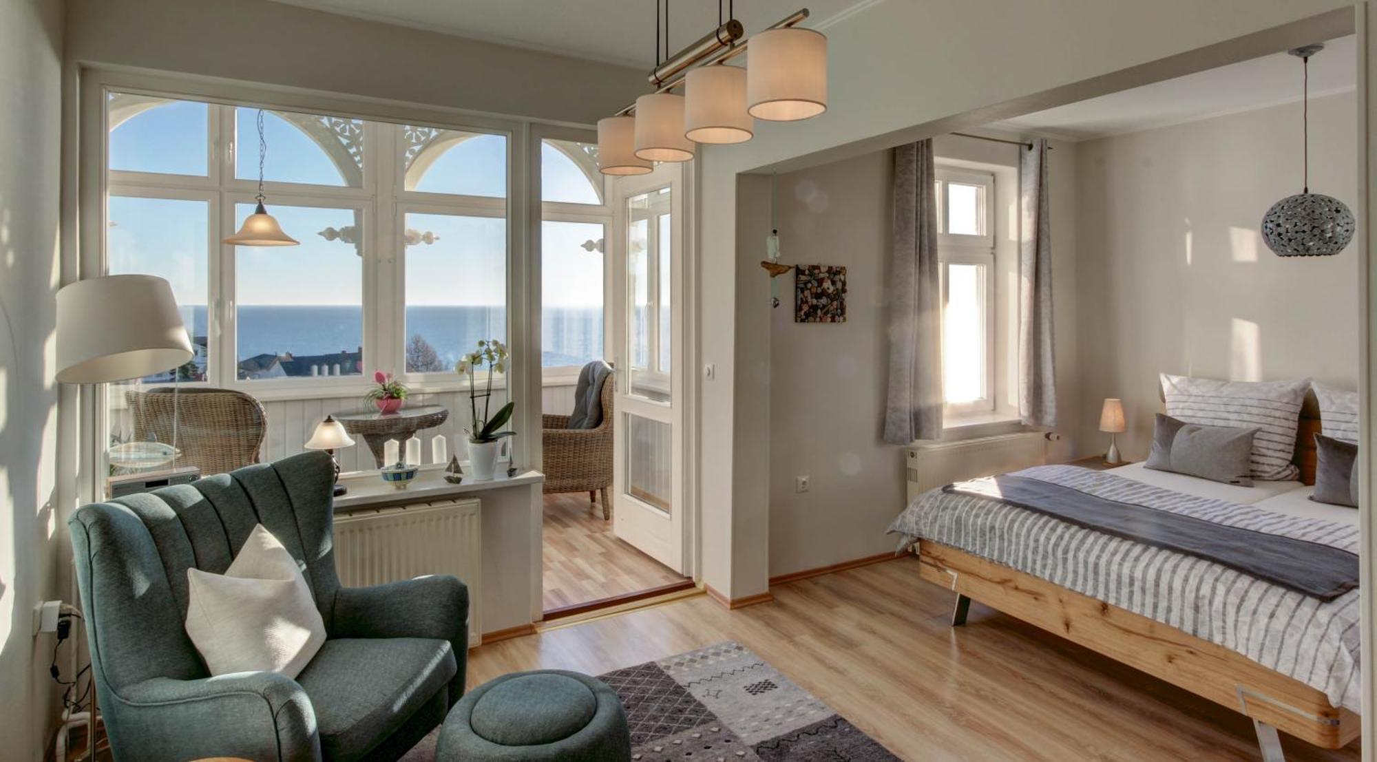 Villa Fernsicht - Wohnung Nr 1 - Mit Meerblick ザスニッツ エクステリア 写真