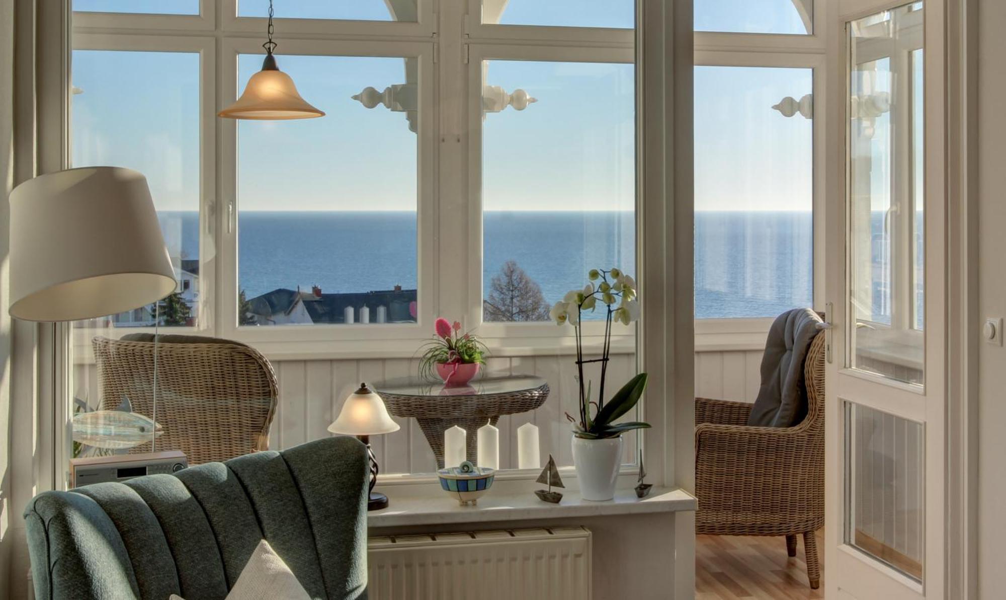 Villa Fernsicht - Wohnung Nr 1 - Mit Meerblick ザスニッツ エクステリア 写真