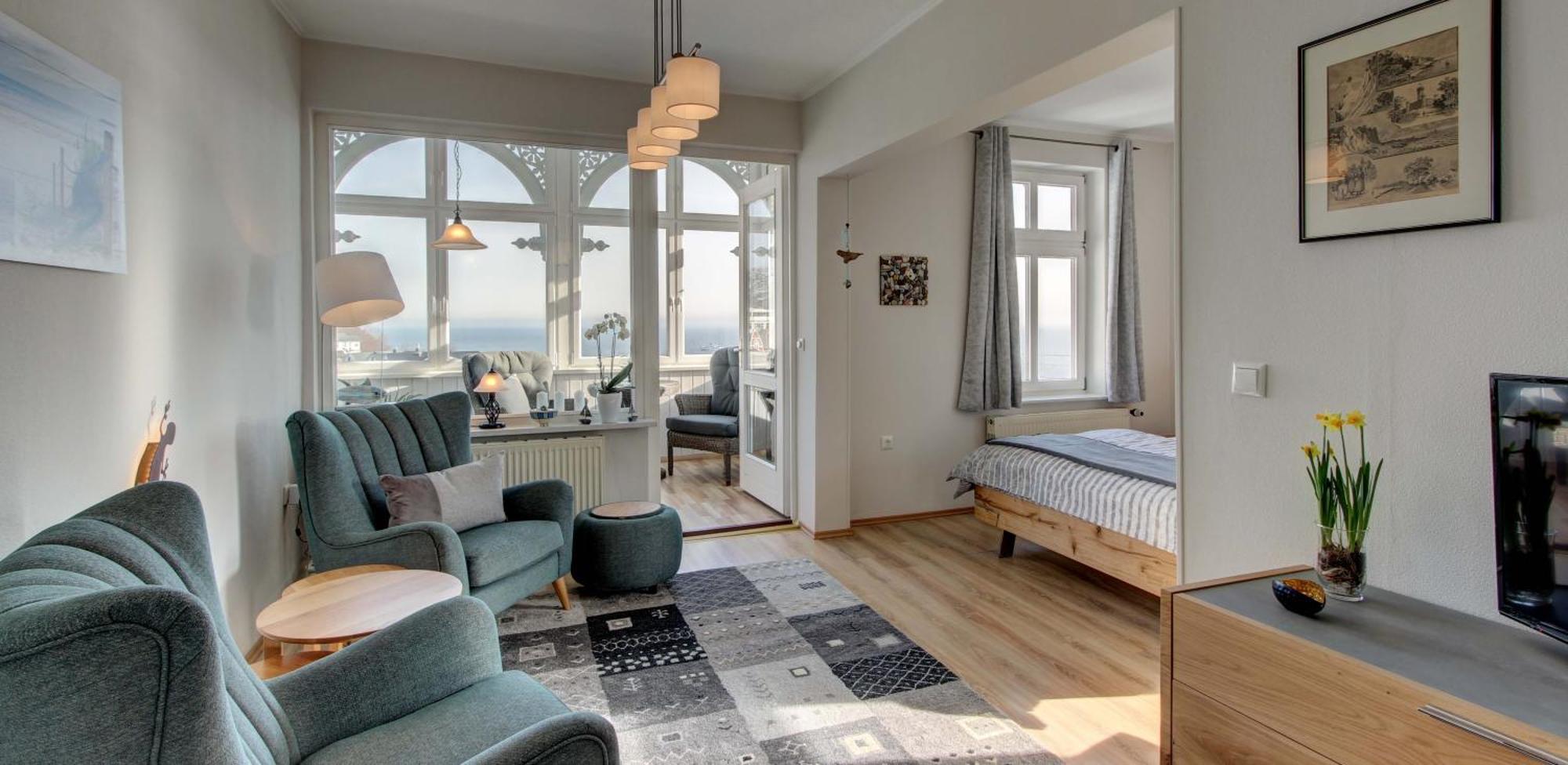Villa Fernsicht - Wohnung Nr 1 - Mit Meerblick ザスニッツ エクステリア 写真